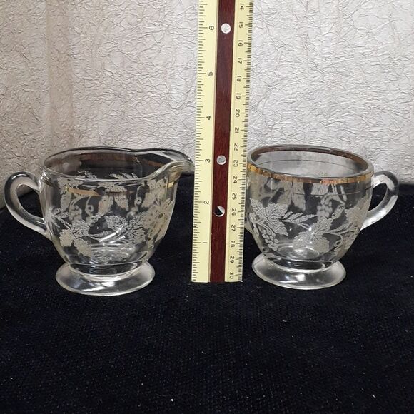 Vintage Bartlett Collins juice/bar pitcher, sugar creamer set - Picture 6 of 7